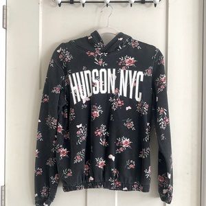 Hudson NYC hoodie with floral print with butterfly’s